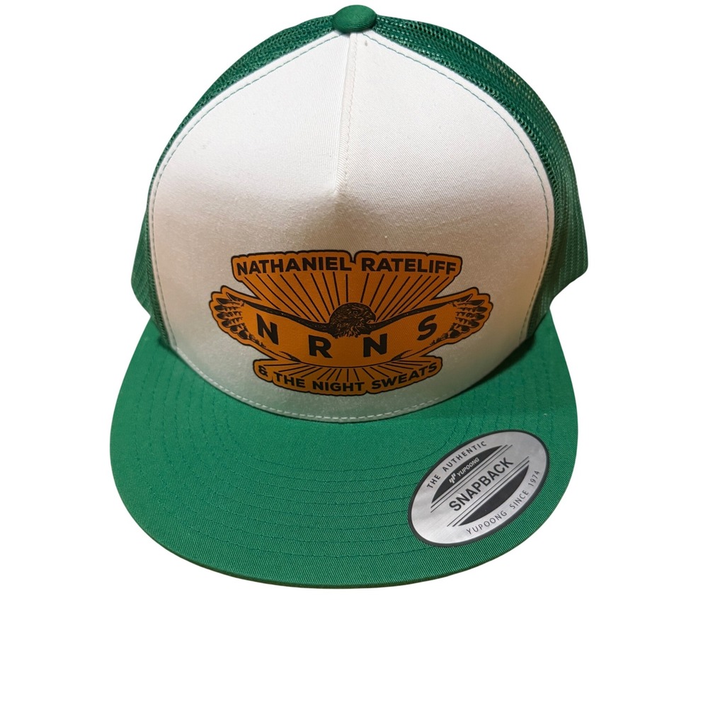 Nathaniel Rateliff & The Night Sweats Trucker Hat Green White Yupoong Snapback
